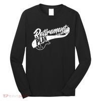 Retro Retirement Plan Guitar Long Sleeve Shirt thumb 0