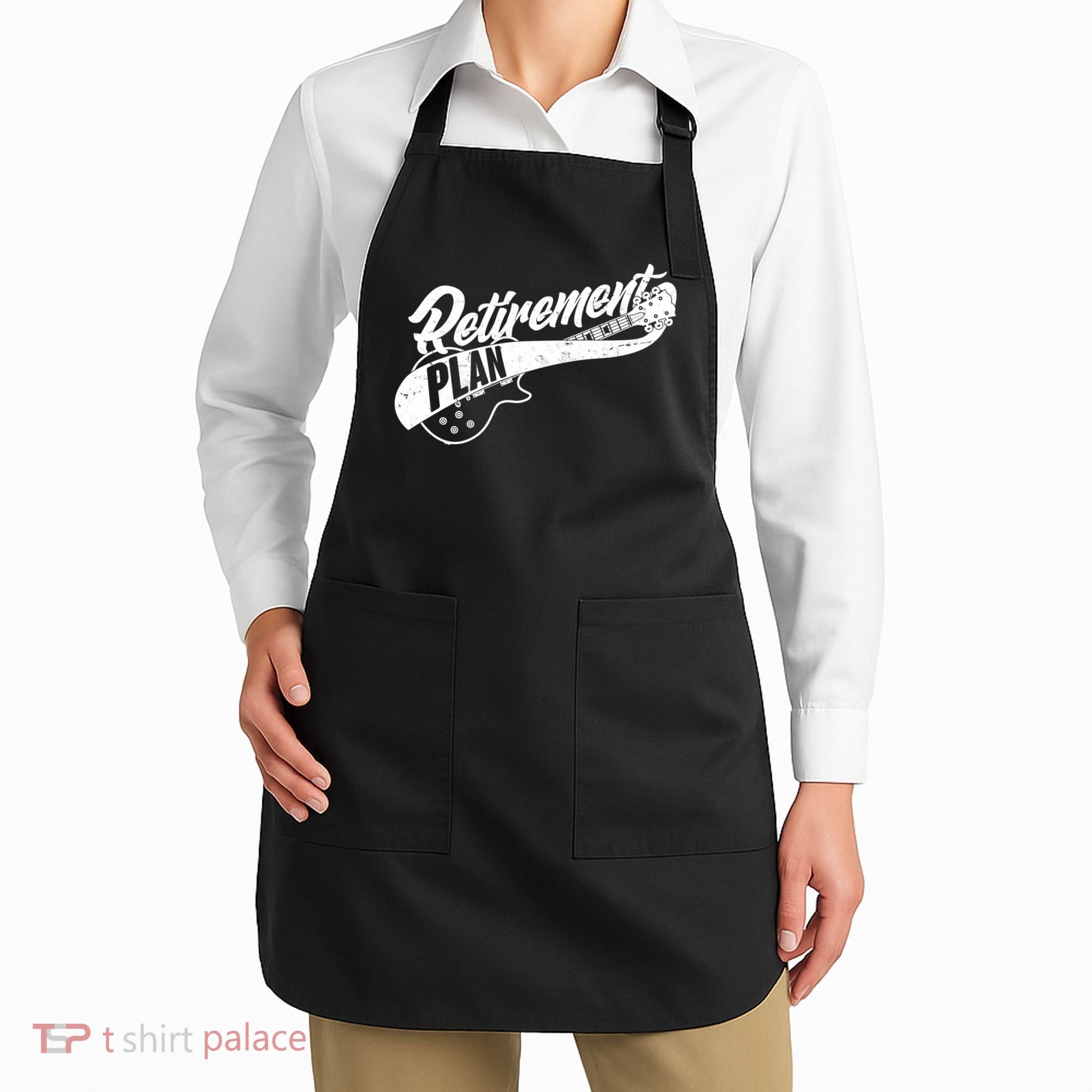 Retro Retirement Plan Guitar Apron
