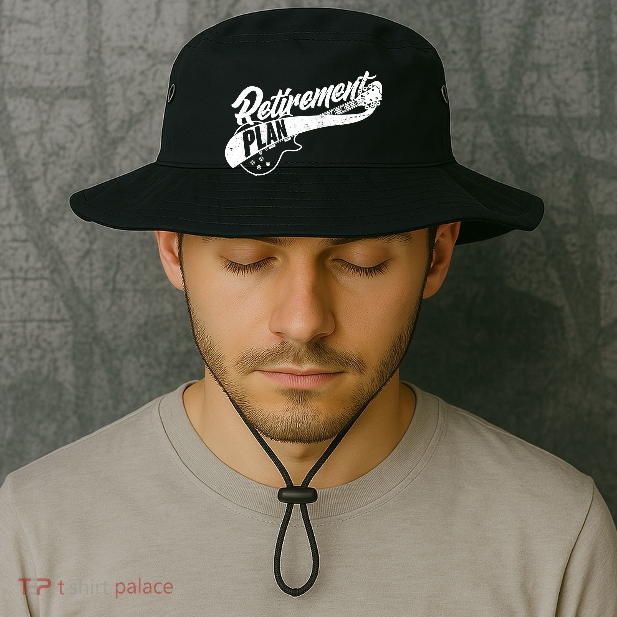 Retro Retirement Plan Guitar Bucket Hat
