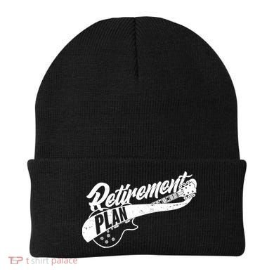 Retro Retirement Plan Guitar Beanie