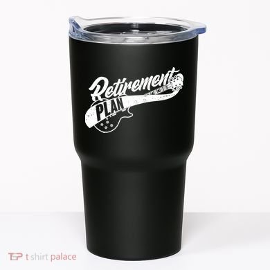 Retro Retirement Plan Guitar Tumbler