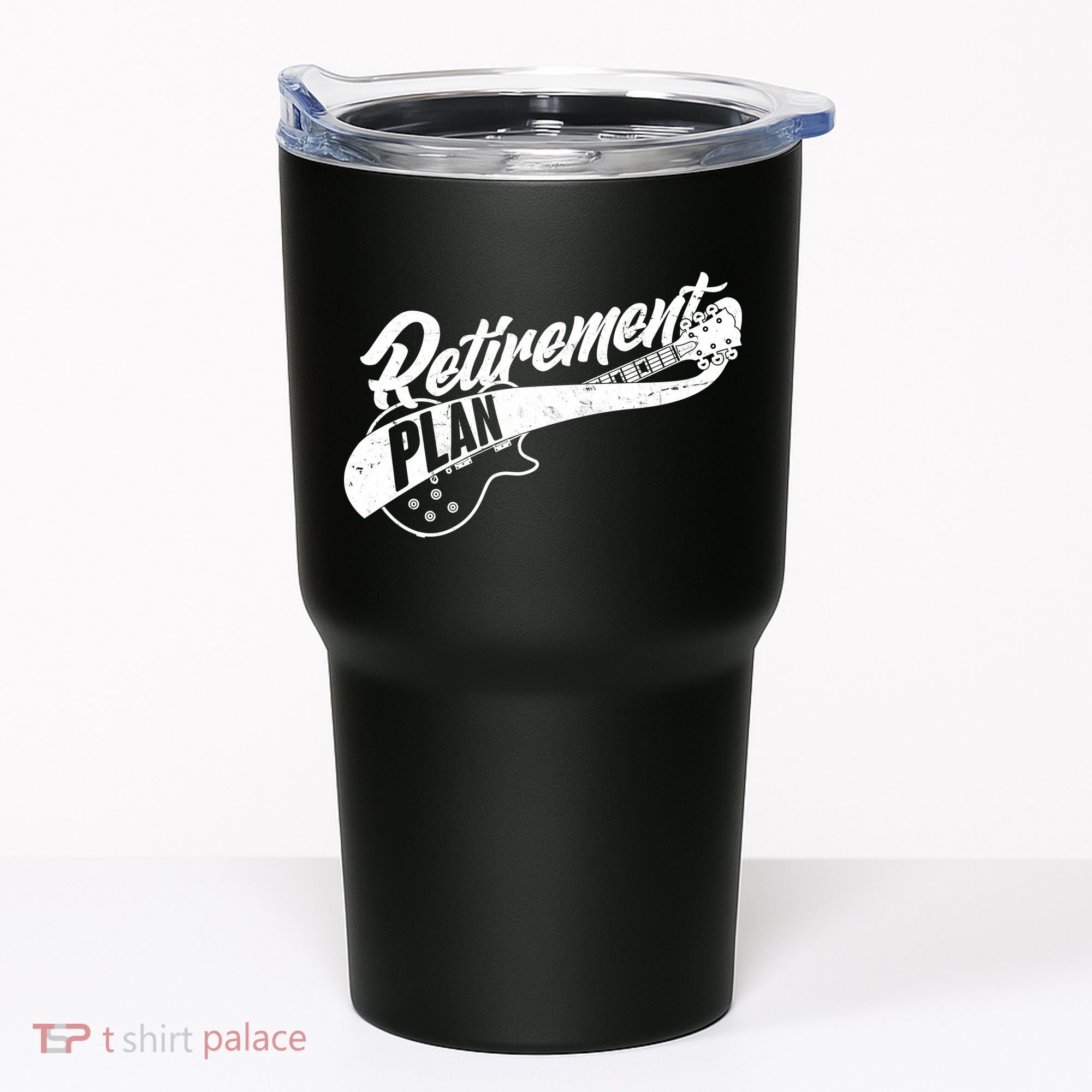 Retro Retirement Plan Guitar Tumbler