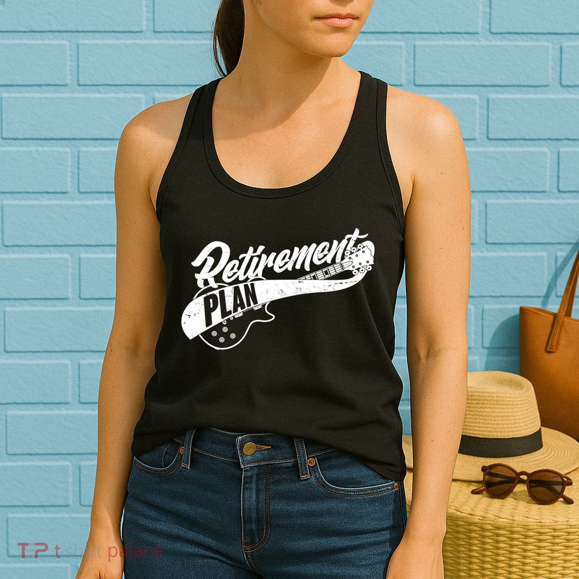 Retro Retirement Plan Guitar Women's Tank Top