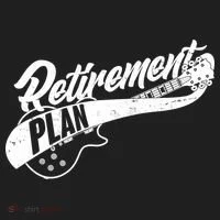 Retro Retirement Plan Guitar Golf Towel thumb 3
