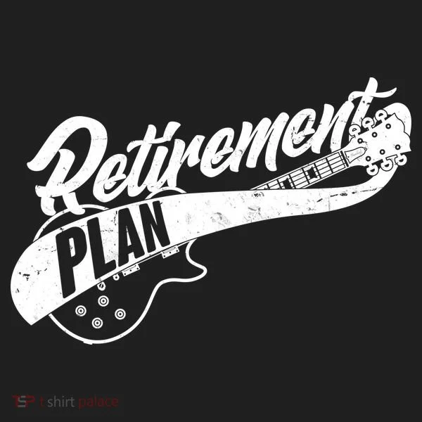 Retro Retirement Plan Guitar Golf Towel