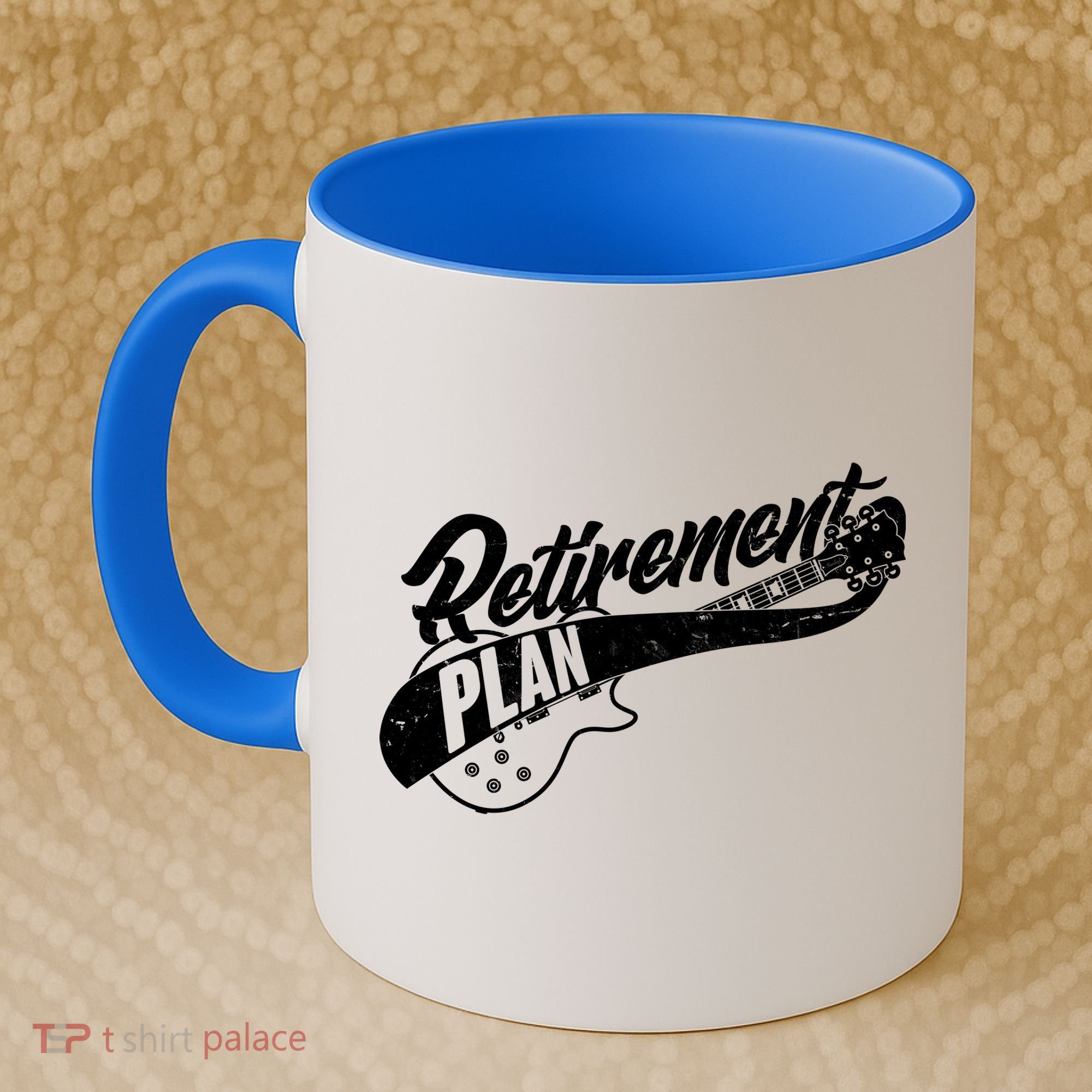 Retro Retirement Plan Guitar Coffee Mug