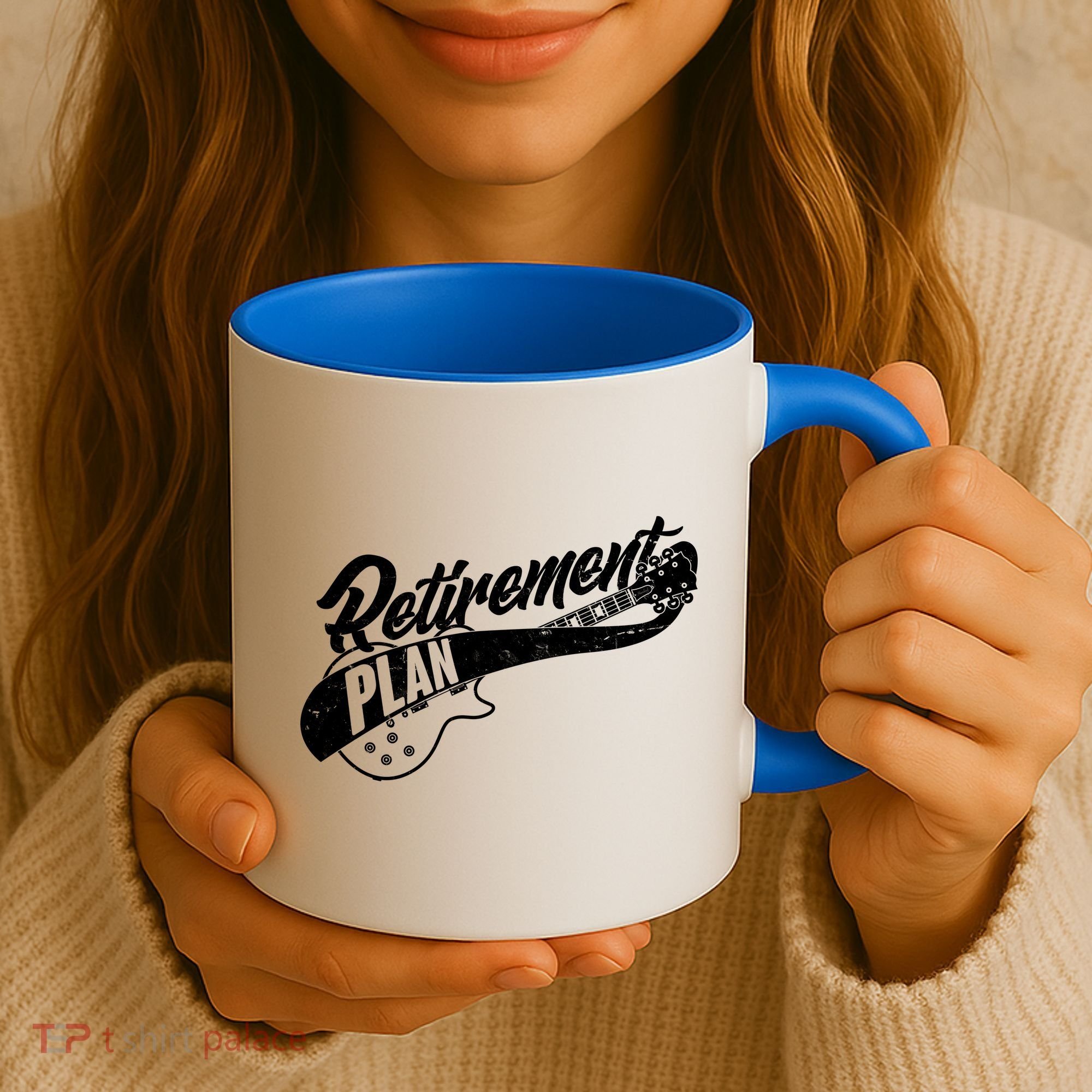 Retro Retirement Plan Guitar Coffee Mug