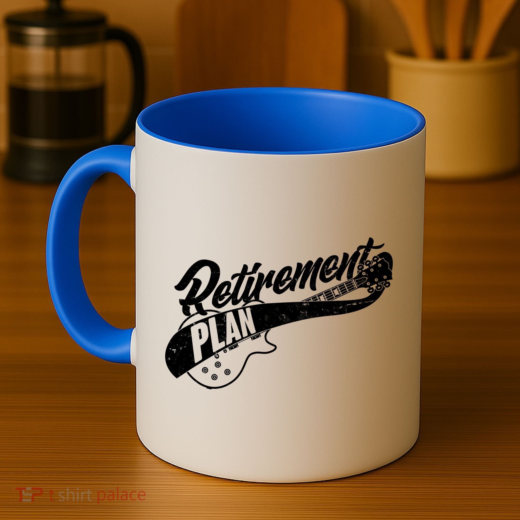 Retro Retirement Plan Guitar Coffee Mug
