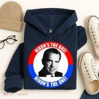 Retro Richard Nixon Nixon's The One Presidential Campaign Hoodie thumb 4