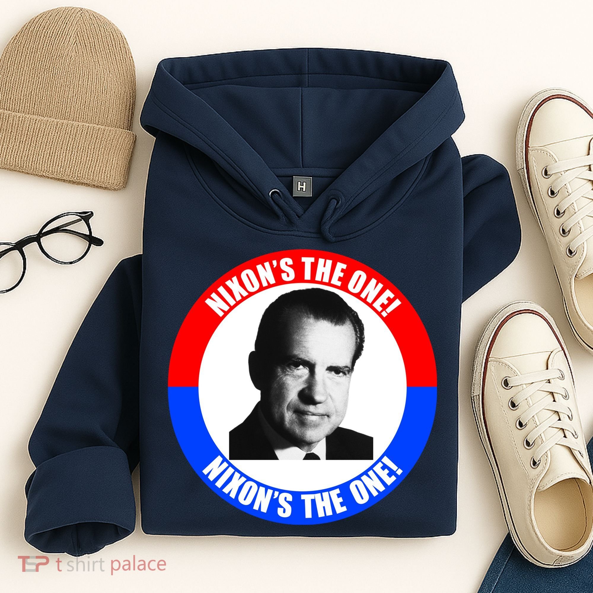 Retro Richard Nixon Nixon's The One Presidential Campaign Hoodie