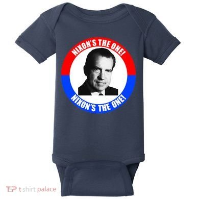 Retro Richard Nixon Nixon's The One Presidential Campaign Baby Bodysuit