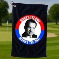 Retro Richard Nixon Nixon's The One Presidential Campaign Golf Towel thumb 1