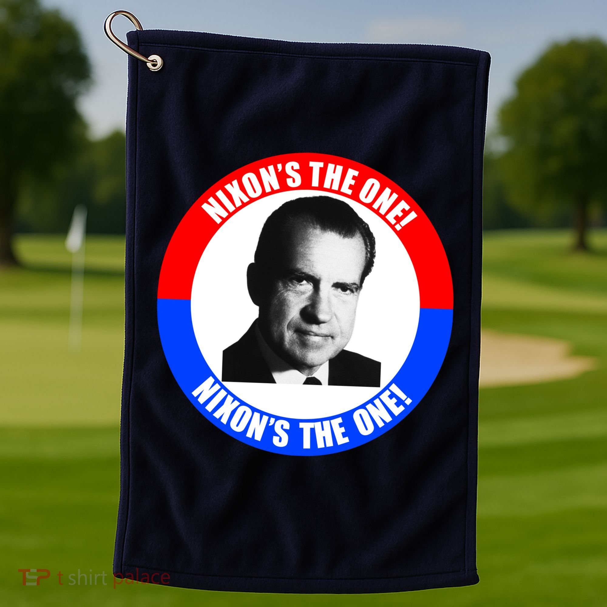 Retro Richard Nixon Nixon's The One Presidential Campaign Golf Towel