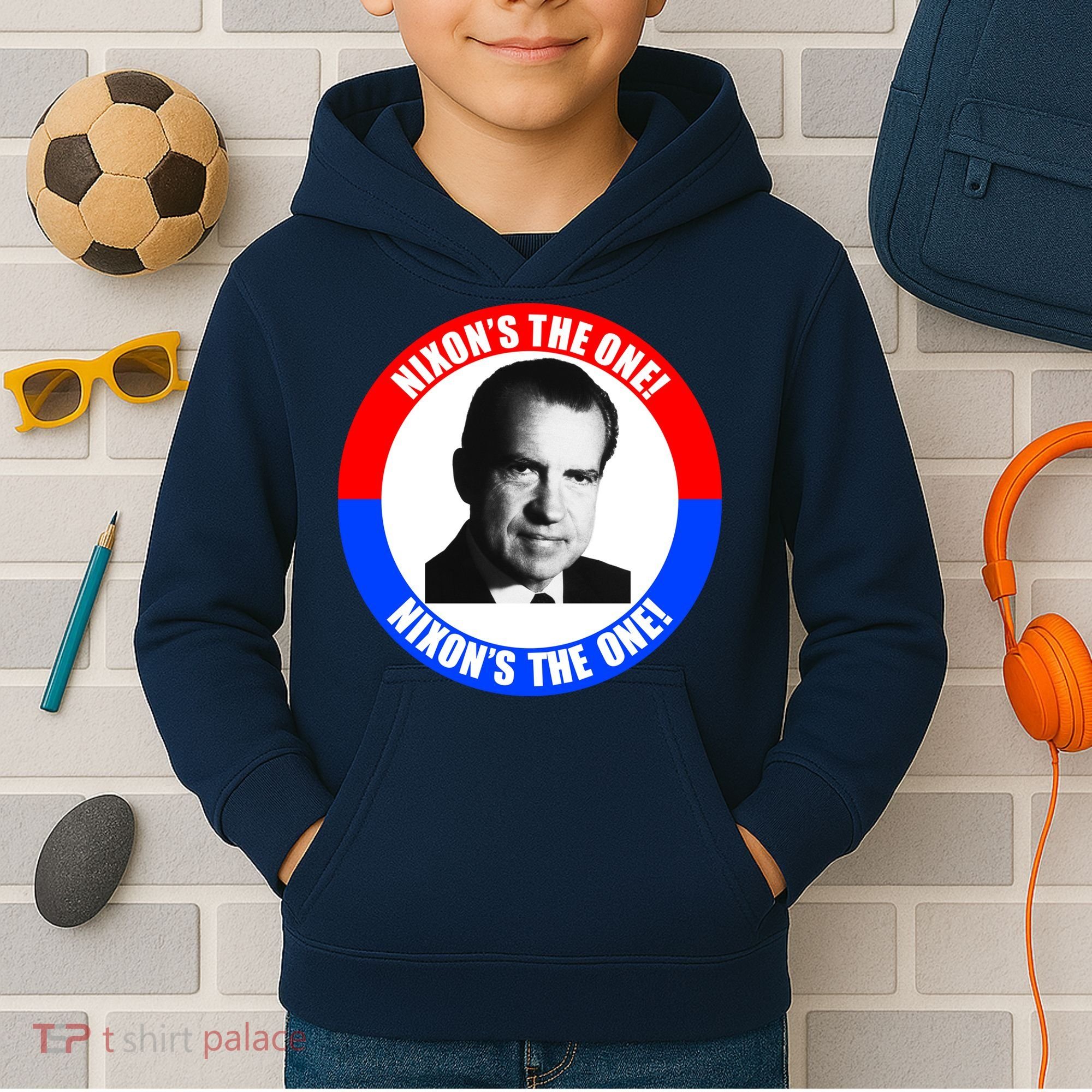 Retro Richard Nixon Nixon's The One Presidential Campaign Kids Hoodie