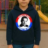 Retro Richard Nixon Nixon's The One Presidential Campaign Kids Hoodie thumb 3