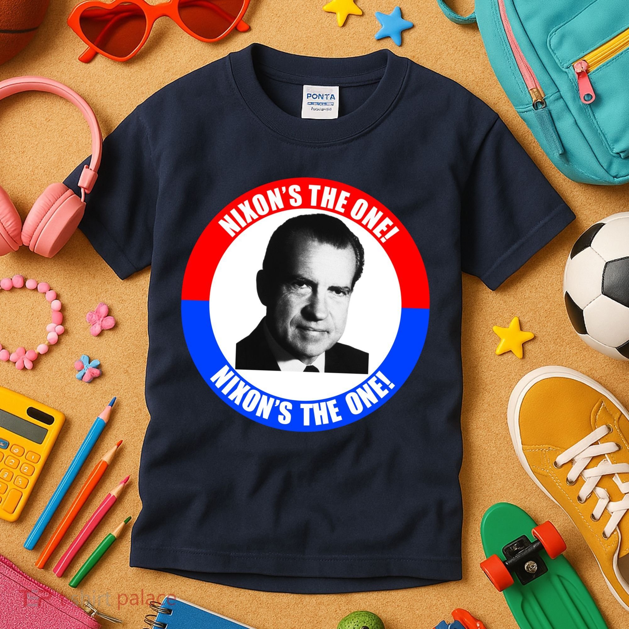 Retro Richard Nixon Nixon's The One Presidential Campaign Kids T-Shirt