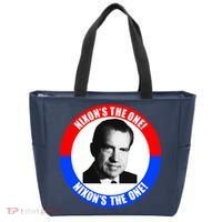 Retro Richard Nixon Nixon's The One Presidential Campaign Tote Bag thumb 0