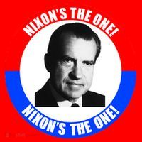 Retro Richard Nixon Nixon's The One Presidential Campaign Santa Hat thumb 1