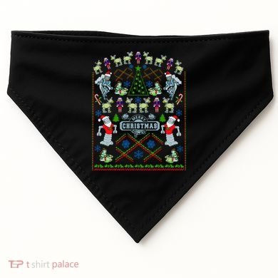 Retro Robot Ugly Christmas Sweater USA-Made Doggie Bandana