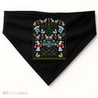 Retro Robot Ugly Christmas Sweater USA-Made Doggie Bandana thumb 0