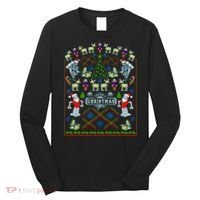 Retro Robot Ugly Christmas Sweater Long Sleeve Shirt thumb 0