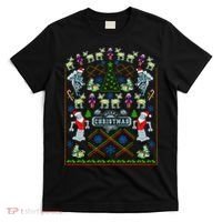 Retro Robot Ugly Christmas Sweater T-Shirt thumb 0