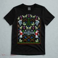 Retro Robot Ugly Christmas Sweater T-Shirt thumb 5