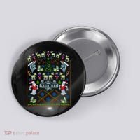 Retro Robot Ugly Christmas Sweater Button thumb 0