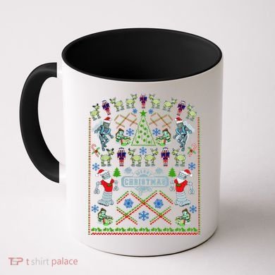 Retro Robot Ugly Christmas Sweater Coffee Mug