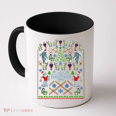 Retro Robot Ugly Christmas Sweater Coffee Mug