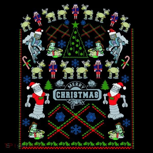 Retro Robot Ugly Christmas Sweater Coffee Mug