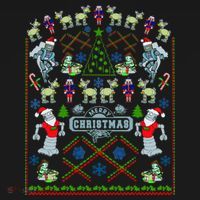 Retro Robot Ugly Christmas Sweater Polo thumb 3