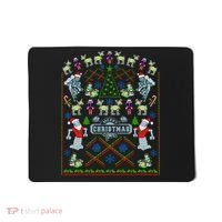 Retro Robot Ugly Christmas Sweater Mousepad thumb 0