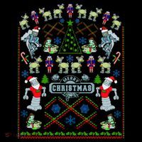Retro Robot Ugly Christmas Sweater Mousepad thumb 1