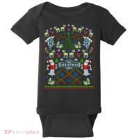 Retro Robot Ugly Christmas Sweater Baby Bodysuit thumb 0