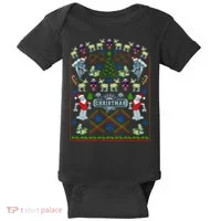 Retro Robot Ugly Christmas Sweater Baby Bodysuit thumb 0