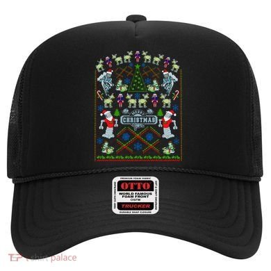 Retro Robot Ugly Christmas Sweater Hat