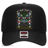 Retro Robot Ugly Christmas Sweater Hat thumb 0