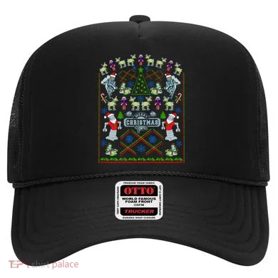 Retro Robot Ugly Christmas Sweater Hat