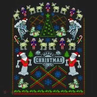 Retro Robot Ugly Christmas Sweater Hat thumb 2