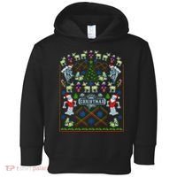 Retro Robot Ugly Christmas Sweater Toddler Hoodie thumb 0