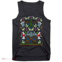 Retro Robot Ugly Christmas Sweater Tank Top thumb 0