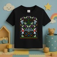Retro Robot Ugly Christmas Sweater Toddler T-Shirt thumb 3