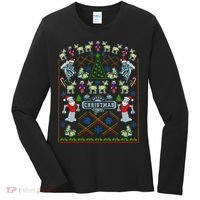 Retro Robot Ugly Christmas Sweater Women's Long Sleeve Shirt thumb 0