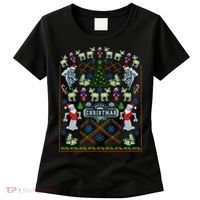 Retro Robot Ugly Christmas Sweater Women's T-Shirt thumb 0
