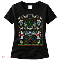 Retro Robot Ugly Christmas Sweater Women's T-Shirt thumb 0