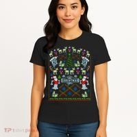 Retro Robot Ugly Christmas Sweater Women's T-Shirt thumb 4