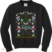 Retro Robot Ugly Christmas Sweater Kids Sweatshirt thumb 0