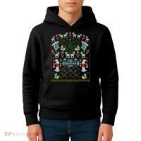 Retro Robot Ugly Christmas Sweater Kids Hoodie thumb 4