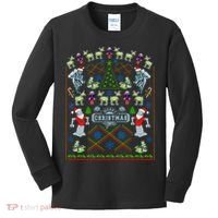 Retro Robot Ugly Christmas Sweater Kids Long Sleeve Shirt thumb 0